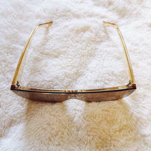 Greta Clear Yellow Oversized Statement Sunglasses - Picture 5 of 9